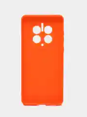 Оранжевый чехол для Huawei Mate 50 Pro (Хуавей Мате 50 Про), прозрачный, силиконовый