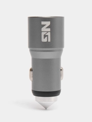 NG Устройство зарядное автомобильное, 2xUSB, 2,4А, 12/24В, металл