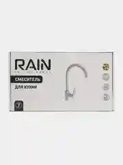 Смеситель для кухни RAIN "Лазурит", высокий излив, картридж 35 мм, гайка, латунь, хром