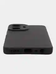 Черный чехол силиконовый Realme C 55 ( Реалми С 55), матовый, с дополнительной защитой камеры