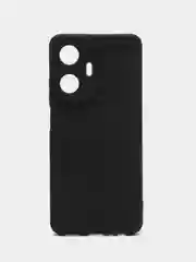 Черный чехол силиконовый Realme C 55 ( Реалми С 55), матовый, с дополнительной защитой камеры