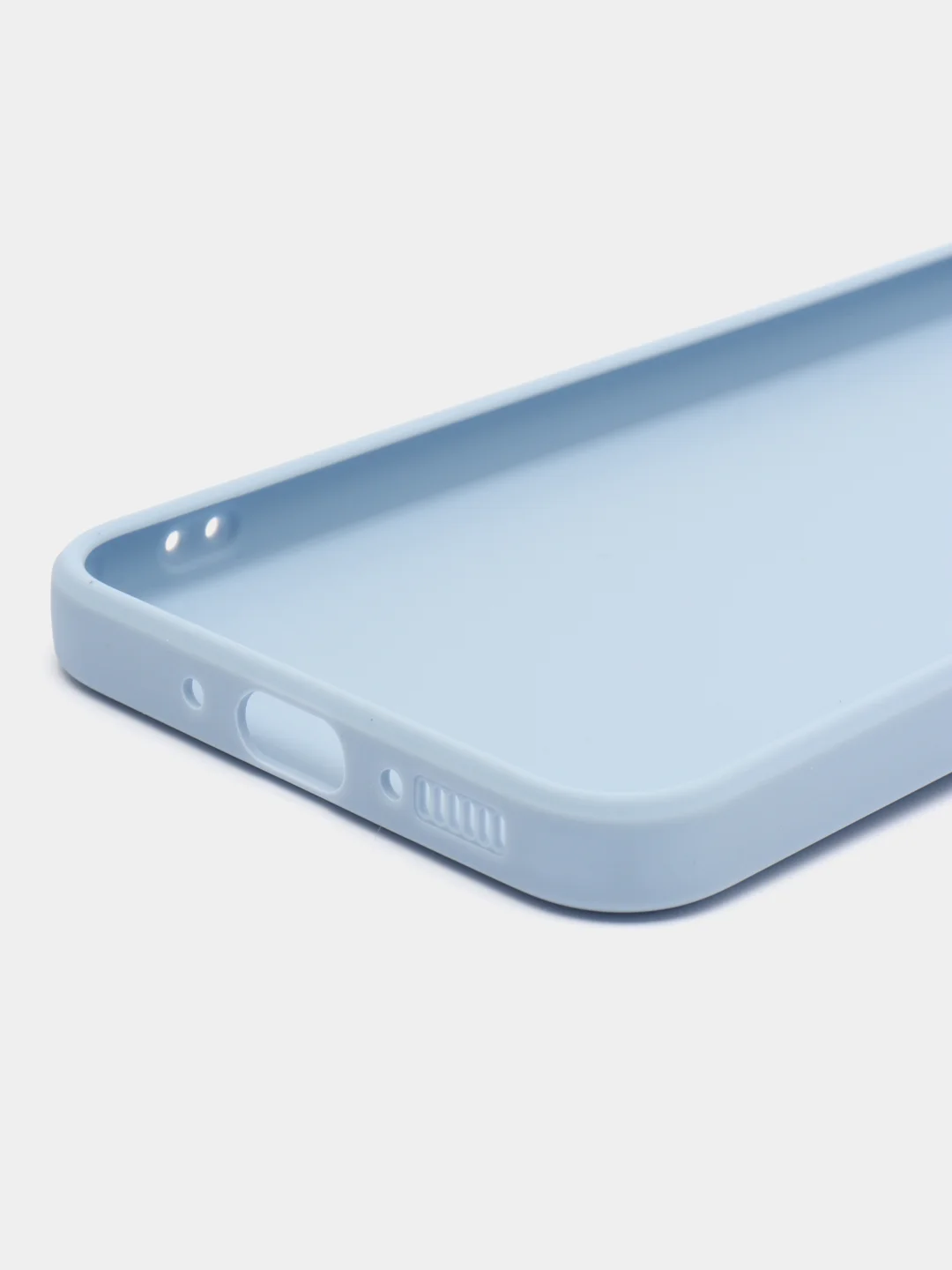 Голубой чехол силиконовый Samsung Galaxy A 54 (Самсунг Галакси А 54) с защитой камеры