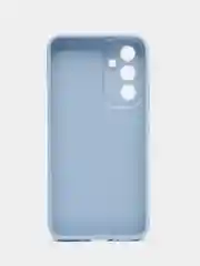 Голубой чехол силиконовый Samsung Galaxy A 54 (Самсунг Галакси А 54) с защитой камеры