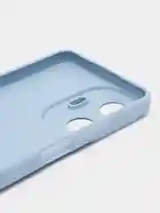 Голубой чехол силиконовый Realme C 55 ( Реалми С 55), матовый, с дополнительной защитой камеры