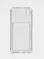 Хром чехол Honor 8S 8S Prime Huawei Y5 2019 Хонор 8С Хуавей у5, с карманом для карт, прозрачный