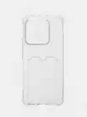 Прозрачный силиконовый чехол для Xiaomi 13 Pro (Сяоми 13 Про), с карманом для карт, прозрачный