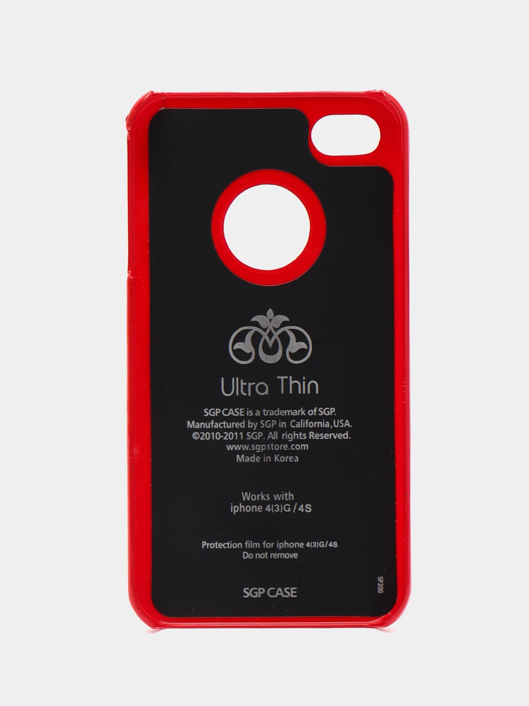Красный чехол-накладка для смартфона iPhone 4/4s