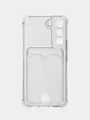 Прозрачный чехол для Samsung Galaxy S22, Самсунг Галаски С22 прозрачный, с карманом для карты