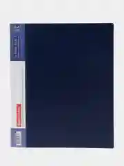 Папка на 2 кольцах BRAUBERG "Contract", 35 мм, синяя, до 270 листов, 0,9 мм, 221792