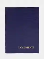 Пурпурный обложка для автодокументов кожаная под Крокодила, "DOCUMENTS"