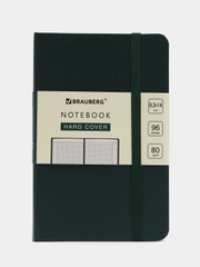 Блокнот МАЛЫЙ ФОРМАТ 93х142мм А6, BRAUBERG ULTRA, балакрон,80г/м2,96л,клетка,темно-зеленый