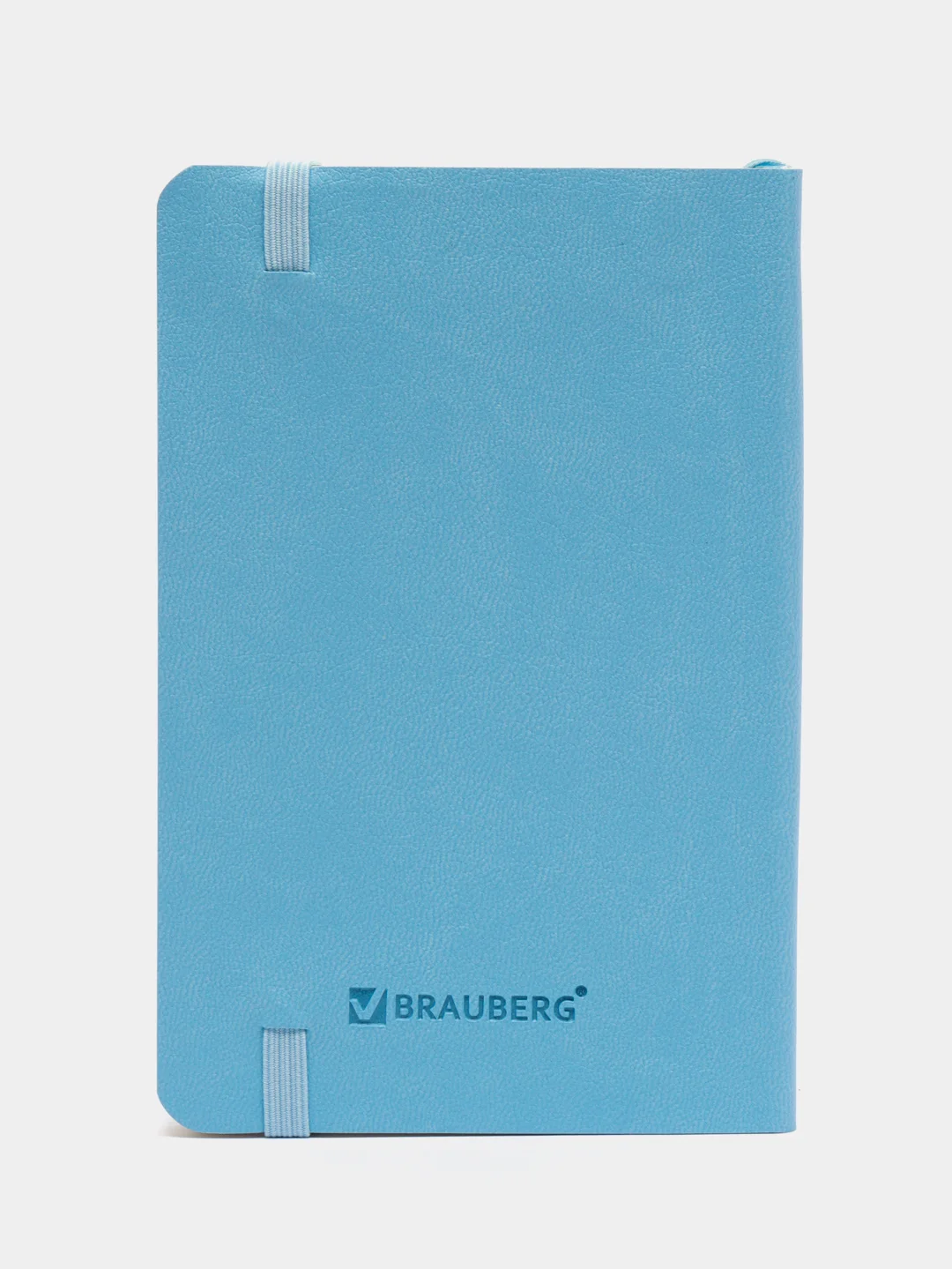 Блокнот МАЛЫЙ ФОРМАТ 91х140мм А6, BRAUBERG ULTRA, под кожу, 80г/м2, 96л, линия, голубой