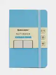 Блокнот МАЛЫЙ ФОРМАТ 91х140мм А6, BRAUBERG ULTRA, под кожу, 80г/м2, 96л, линия, голубой