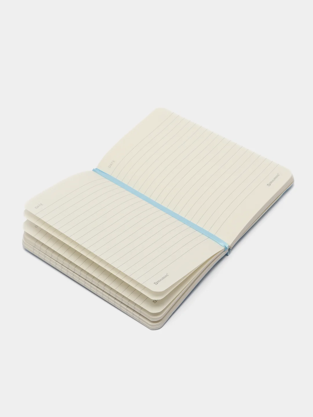 Блокнот МАЛЫЙ ФОРМАТ 91х140мм А6, BRAUBERG ULTRA, под кожу, 80г/м2, 96л, линия, голубой