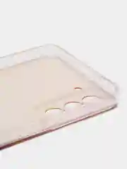 Желтый силиконовый чехол на Samsung Galaxy S21 / Самсунг S21 прозрачный с рисунком, защита камеры