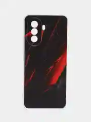 Красный силиконовый чехол на Huawei Nova Y70 / Хуавей Нова Y70, с рисунком, защита камеры