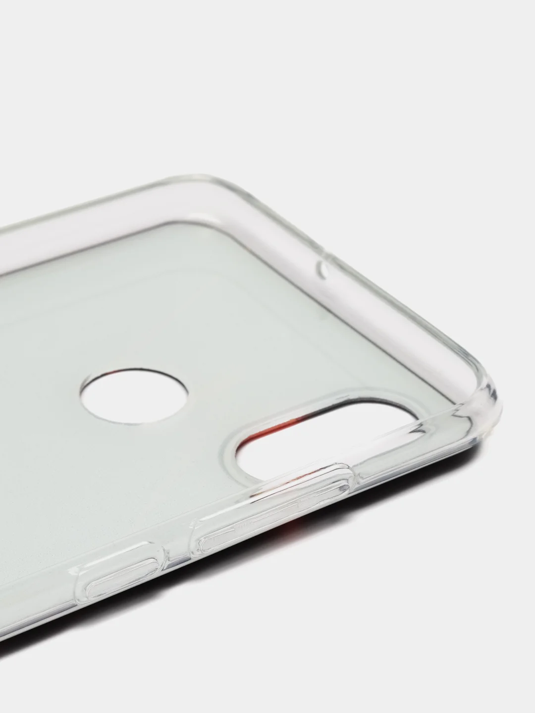 Красный силиконовый чехол на Xiaomi Mi 8 / Сяоми Ми 8 прозрачный, с рисунком, защита камеры