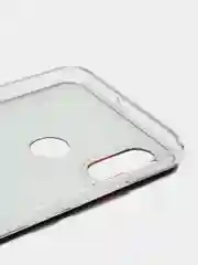 Красный силиконовый чехол на Xiaomi Mi 8 / Сяоми Ми 8 прозрачный, с рисунком, защита камеры