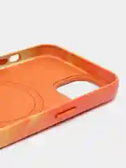 Манго чехол MagSafe для iPhone 13 кожаный BROSCORP с бортиком защитой камер микрофиброй, экокожа