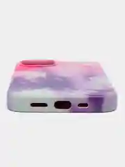 Фуксия чехол MagSafe для iPhone 13 кожаный BROSCORP с бортиком защитой камер микрофиброй, экокожа