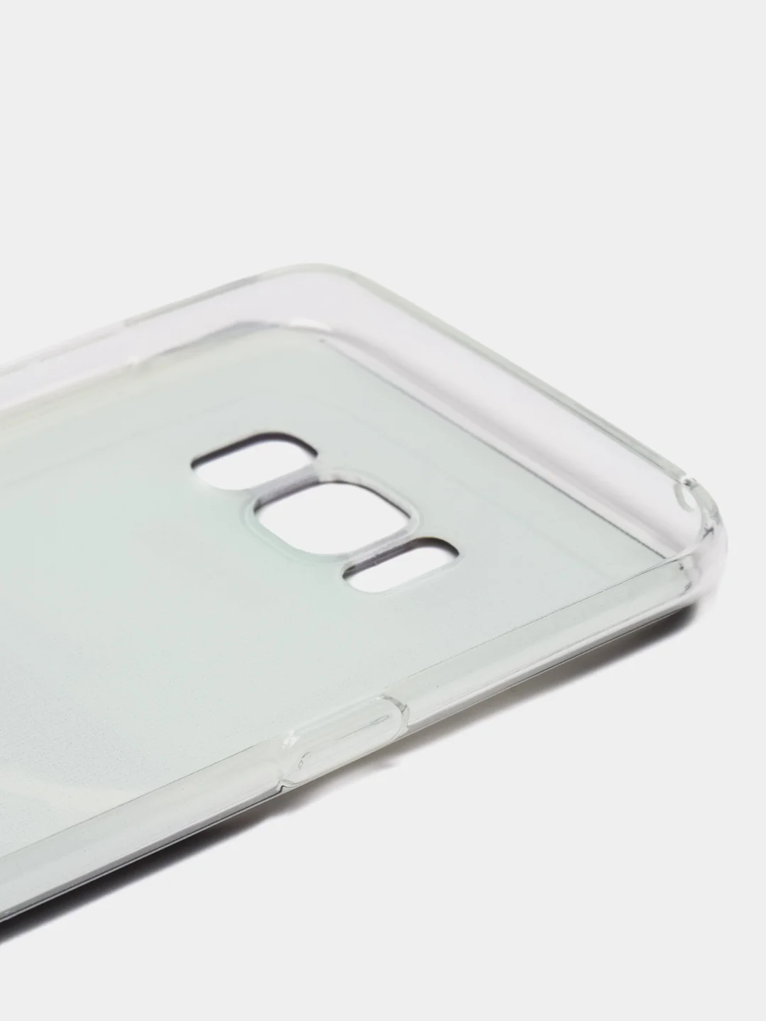 Угольный силиконовый чехол на Samsung Galaxy S8 / Самсунг S8 прозрачный, с рисунком, защита камеры