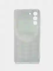 Угольный силиконовый чехол на Samsung Galaxy S21 FE / Самсунг S21 FE, с рисунком, защита камеры