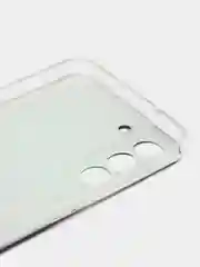 Угольный силиконовый чехол на Samsung Galaxy S21 FE / Самсунг S21 FE, с рисунком, защита камеры