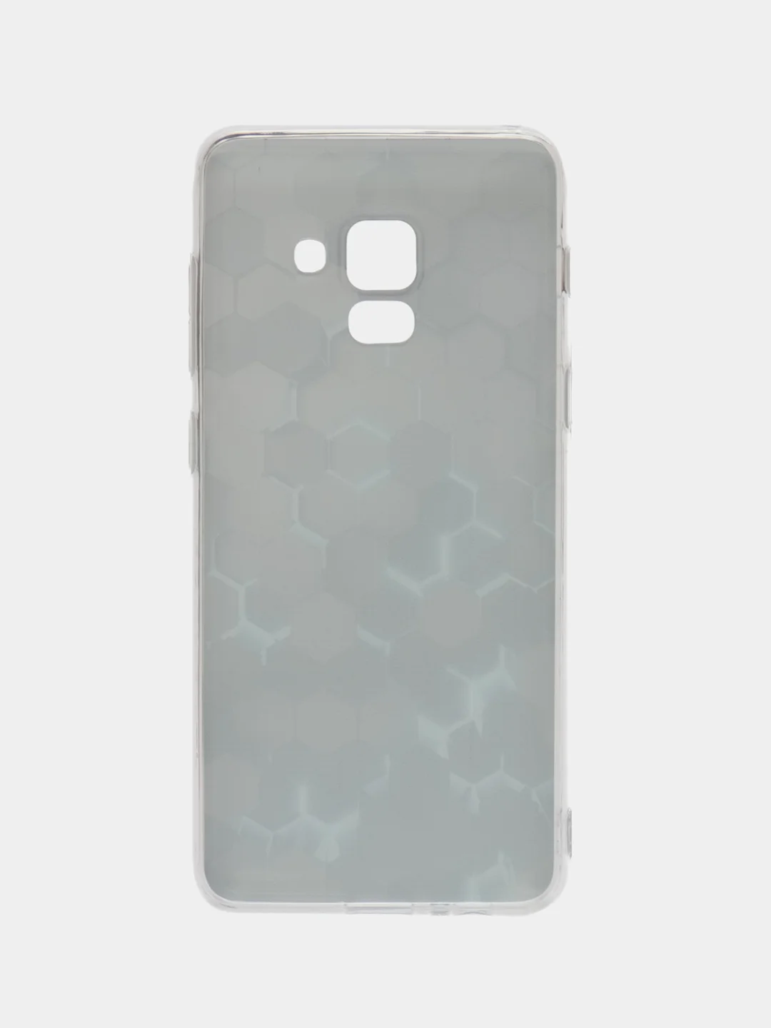 Бирюзовый силиконовый чехол на Samsung Galaxy A8 2018 / Самсунг A8 2018 с рисунком, защита камеры
