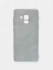 Бирюзовый силиконовый чехол на Samsung Galaxy A8 2018 / Самсунг A8 2018 с рисунком, защита камеры