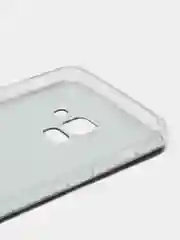 Бирюзовый силиконовый чехол на Samsung Galaxy A8 2018 / Самсунг A8 2018 с рисунком, защита камеры