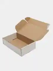 Белый картонная коробка самосборная, 20 х 13 х 5 см