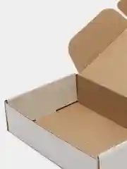 Белый картонная коробка самосборная, 20 х 13 х 5 см