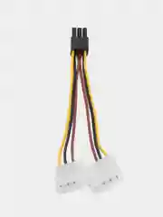 Переходник для видеокарты с 2 molex на 6 pin для компьютера, 6 пин питание