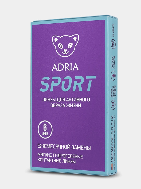 Контактные линзы Adria Sport (6 линз) 8,6/ 14,2/ (-1,00) - (-6,00)