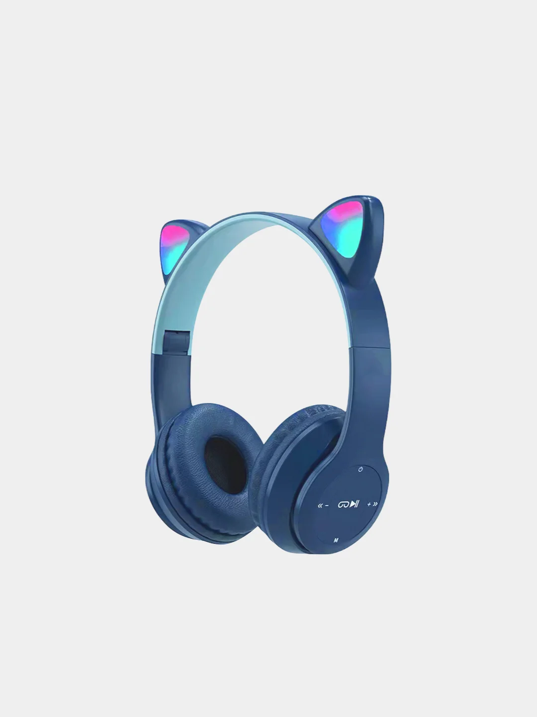 Беспроводные Bluetooth наушники, с светящимися ушками и встроенным MP3 плеером