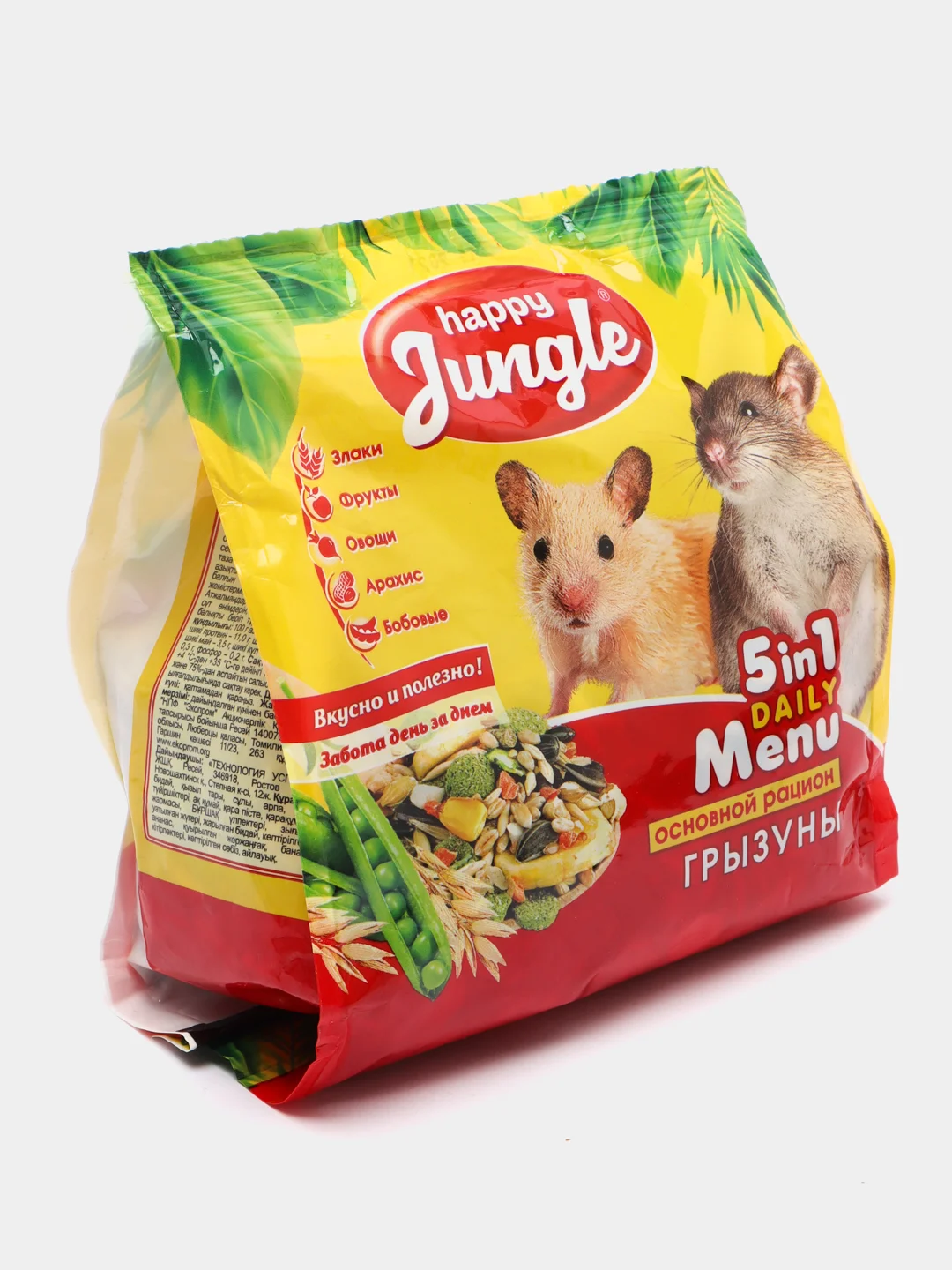 Корм сухой Happy Jungle для грызунов, 350 г