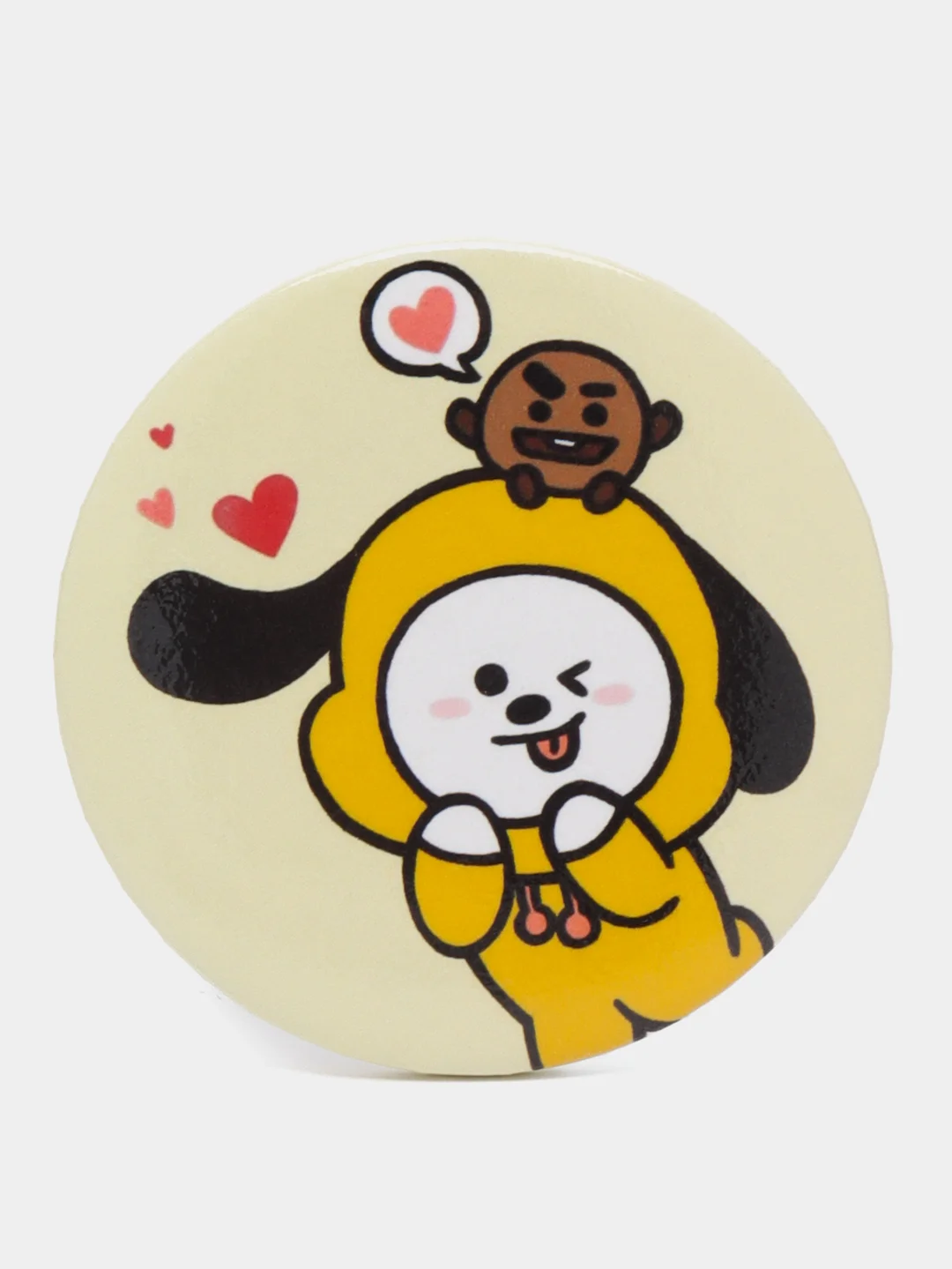 Багровый к-поп значки "BT21", 56 мм