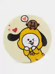 Багровый к-поп значки "BT21", 56 мм