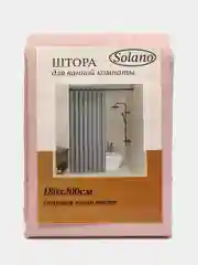 Коралловый меланж штора для ванной комнаты тканевая Solano, 180 х 200 см, c кольцами, текстура льна, с утяжелителем