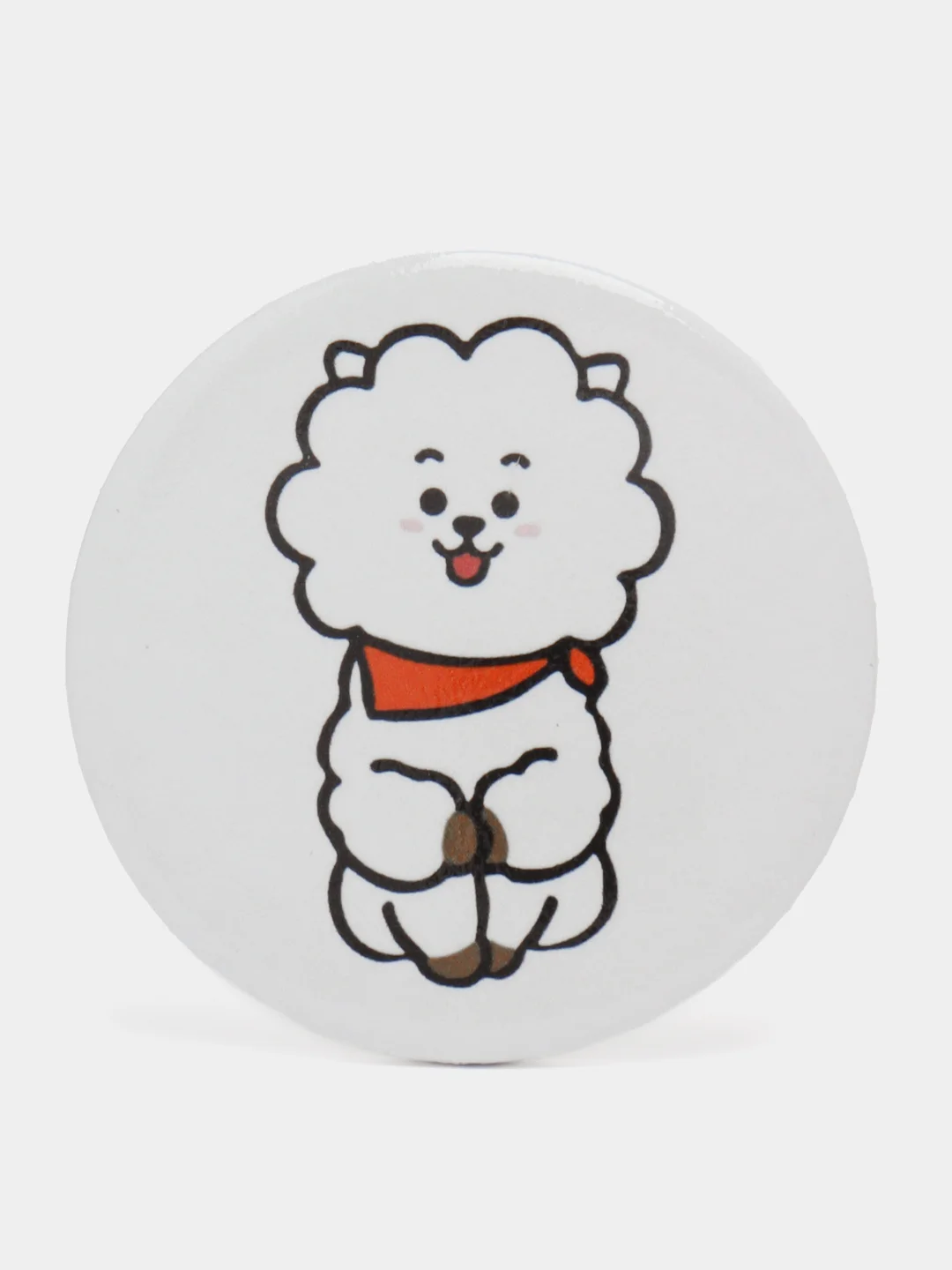 Бежевый к-поп значки "BT21", 56 мм