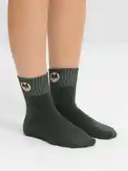 Зеленый носки женские, плотные