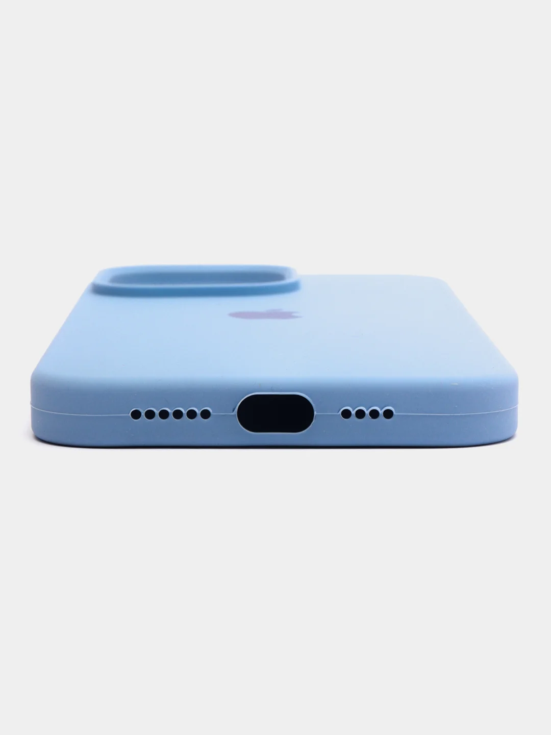 Ледяной чехол Silicone Case для iPhone 14, 14 Pro, 14 Plus, 14 Pro Max, с закрытым низом