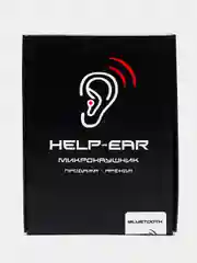Черный магнитный микронаушник Help-Ear Bluetooth, с выведенным микрофоном