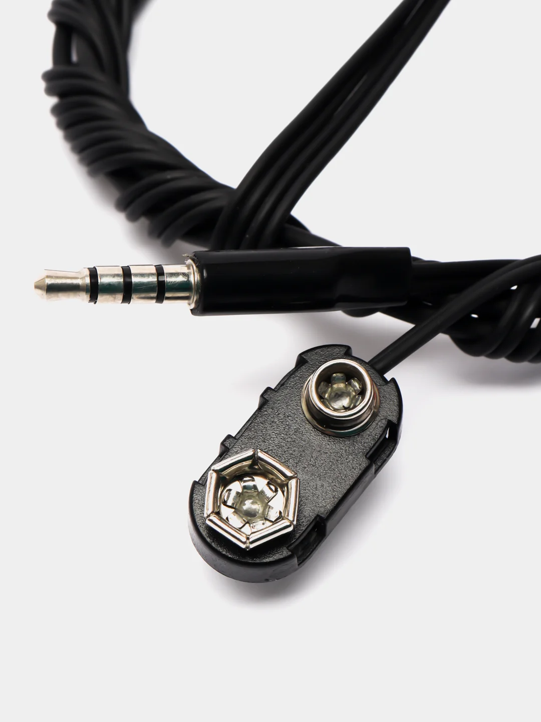 Черный микронаушник магнитный Help-Ear Crona Lite проводной, на батарейке, встроенный микрофон