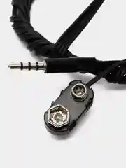 Черный микронаушник магнитный Help-Ear Crona Lite проводной, на батарейке, встроенный микрофон