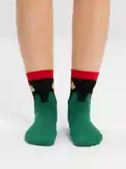 Зеленые носки с рисунком