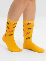 Желтый носки женские, хлопок