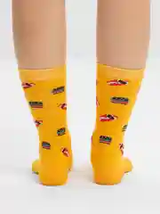 Желтый носки женские, хлопок