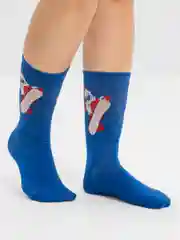 Синий носки  плотные хлопковые