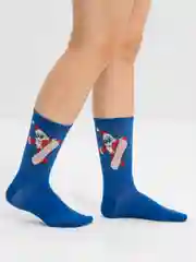 Синий носки  плотные хлопковые